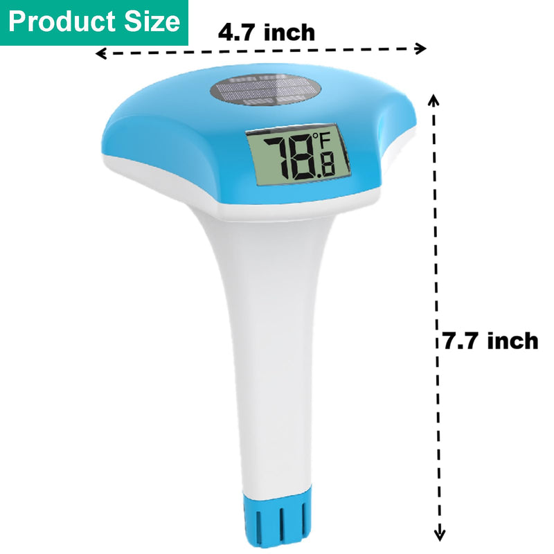 [Australia - AusPower] - Digital Pool Thermometer  IPX-8 Waterproof Swimming Pool Thermometer Floating Easy Read,Environment-Friendly Solar-Powered Pool Temperature Gauge for Swimming Pools, Spa, Hot Tubs 