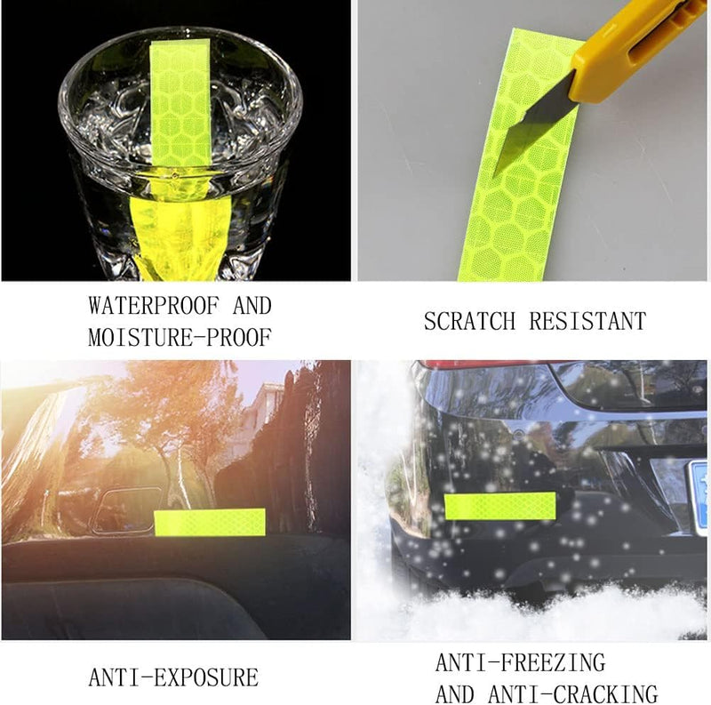 [Australia - AusPower] - 3 Rolls Reflective Tape Reflective Warning Tape Outdoor Waterproof Reflective Tape Nighttime Safety Stickers Trailer Reflective Tape Apparel (1 inch x 30 feet) (Three Colors) 3 