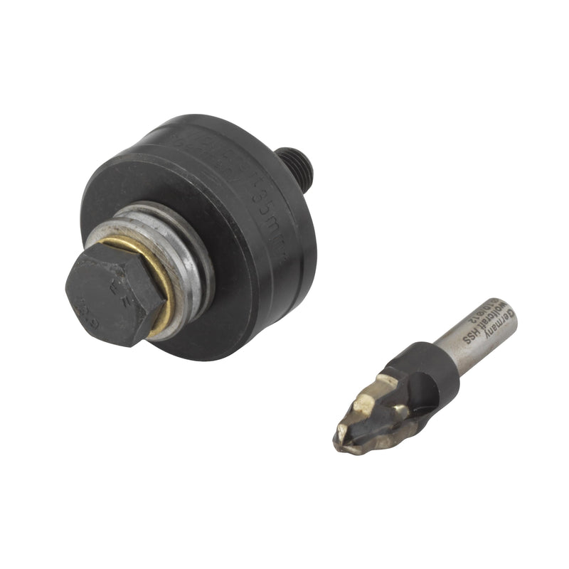[Australia - AusPower] - Wolfcraft 3762000 35mm x 3/ 8-inch Hole Cutter with Ball Bearing and Drill for Water Taps 2-piece set. Ø35mm(1 3/8) 