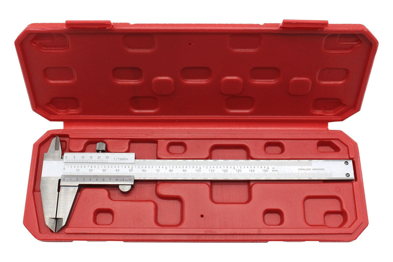 [Australia - AusPower] - Vernier Caliper, 0-6 Inch/150mm Precision Measuring Tool, Durable Stainless Steel Caliper for Accurate Measurements 0-6" 