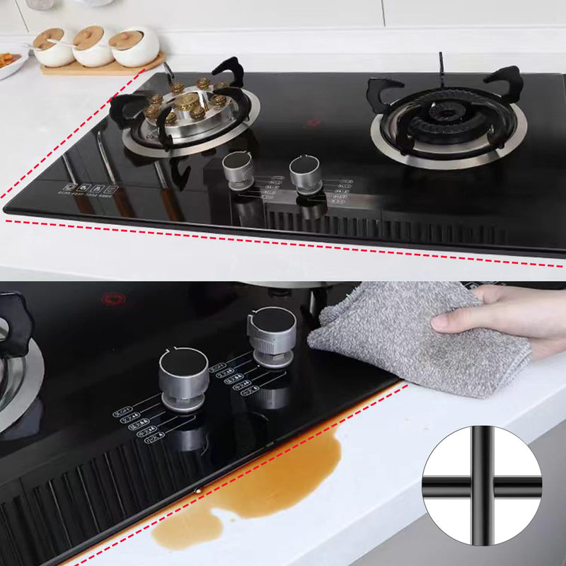 [Australia - AusPower] - Ceiling Molding Peel and Stick, Self Adhesive Flexible Trim Caulk Tape Sealant Strip for Stove Sink Toilet Wall Corner Tile Edge Bathroom Kitchen (Black) Black 