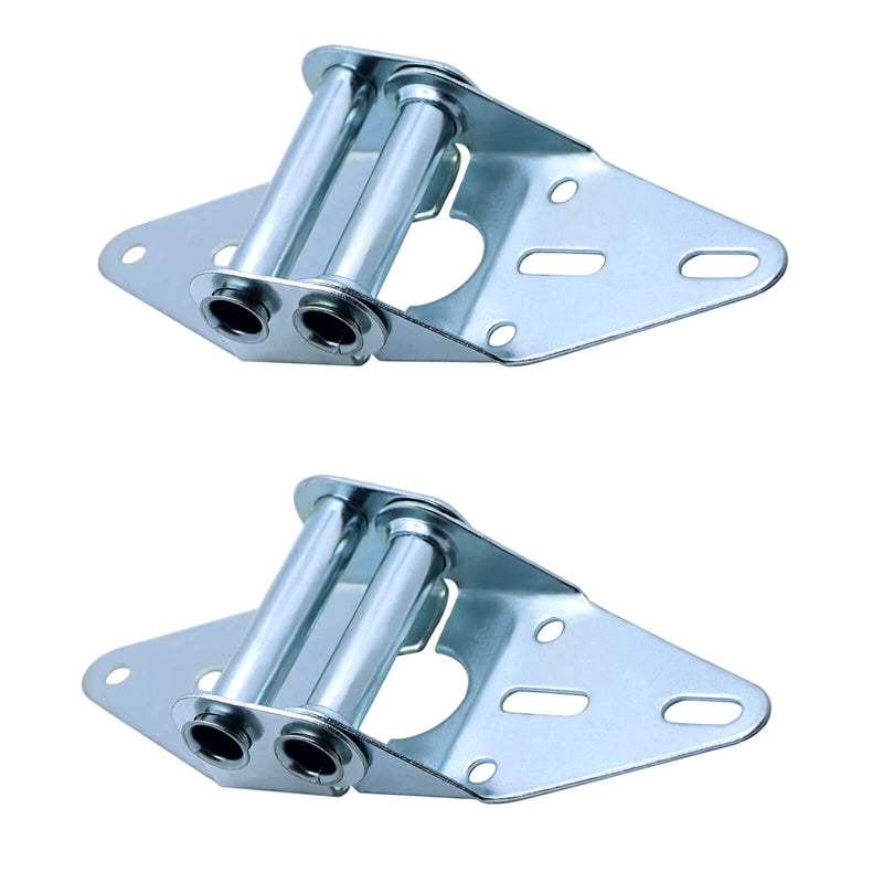 [Australia - AusPower] - 2 Packs Garage Door Hinges #2 with Galvanized Finish - Heavy Duty 14 Gauge Steel, Suitable for Residential/Light Commercial Garage Door Replacement 