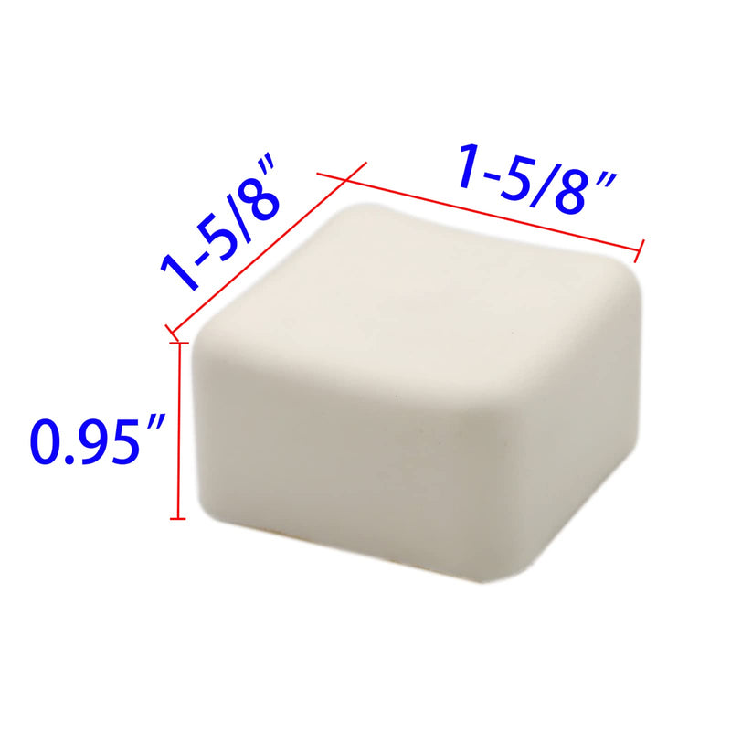 [Australia - AusPower] - Strut Channel Cap, 1-5/8" Plastic White Square End Cap for Strut Channel End to Protect The End of The Channel (10 Pack) 