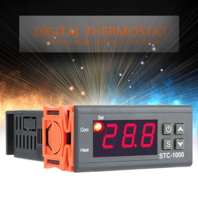 [Australia - AusPower] - Temperature Controller , -1000 Digital Temperature Controller with Sensor Temp Sensor Electric Thermostat Control 110-220V 