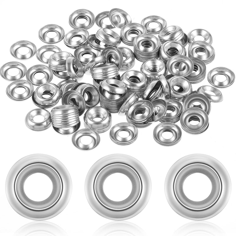 [Australia - AusPower] - 200 Qty #10 Countersunk Finish Washers Stainless Finishing Washers 304 Stainless Steel Washers Finishing Cup, Silver 200 