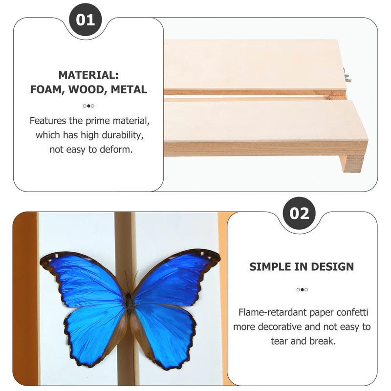 [Australia - AusPower] - Yardwe Specimen Display Board Pinning Board Adjustable Labs Boards Butterfly Mounting Specimen Spreading Wings Board for Science Education 