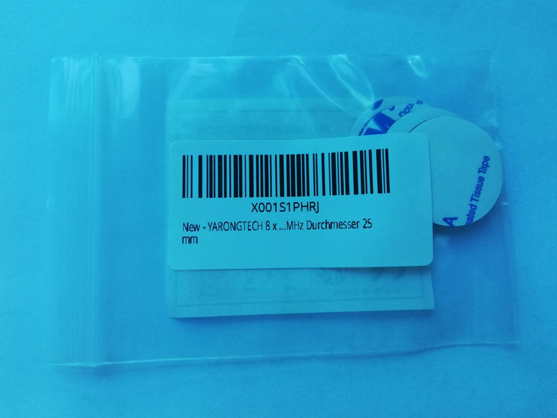 [Australia - AusPower] - YARONGTECH 8 x NFC sticker RFID anti-metal on metal tag label 13.56mhz Dia 25mm 