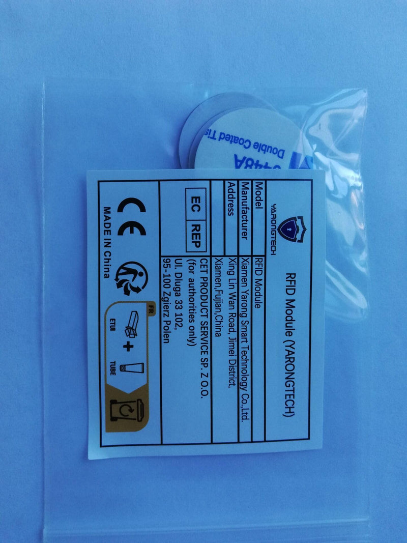 [Australia - AusPower] - YARONGTECH 8 x NFC sticker RFID anti-metal on metal tag label 13.56mhz Dia 25mm 
