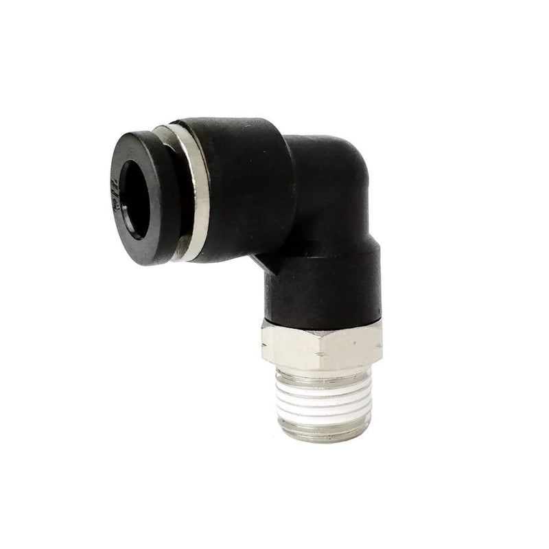 [Australia - AusPower] - 10 Pack Push to Connect Air Fittings 90 Degree Pneumatic Tube Fitting Male Elbow 1/4" Tube OD x 1/8" NPT Thread 1/4" OD x 1/8" NPT 