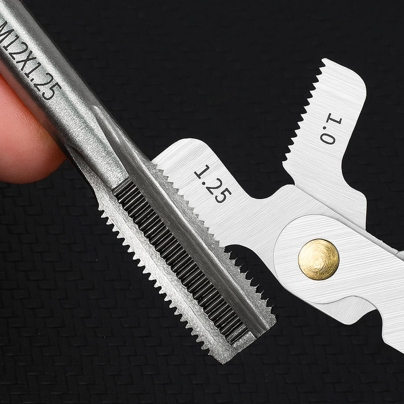 [Australia - AusPower] - 52 Sheets Thread Gauge, Metric Inches, Thread Gauge, Feeler Gauge and Radius Gauge, Precision Measuring Tool for Mechanics and Engineers, Metric Thread, Robust Iron Material 