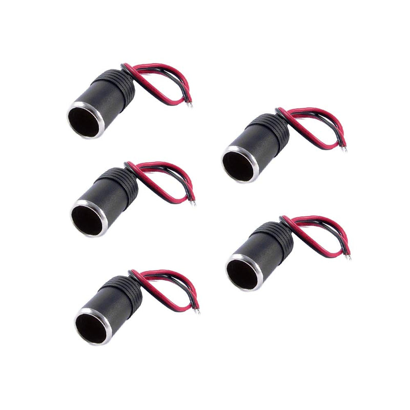 [Australia - AusPower] - Yohii Car Charger Power Female Cigarette Lighter Socket Plug Adapter 26cm Cable Pack of 5 