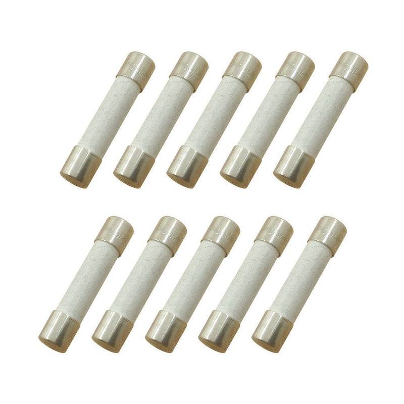 [Australia - AusPower] - (Pack of 10) 15 Amp Slow-Blow Time Delay Fuse Ceramic 6x30mm 6x30 