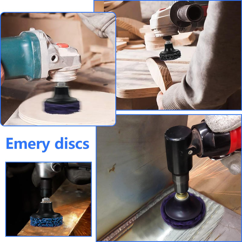 [Australia - AusPower] - YOUNGSAY Pack of 24 CSD Disc, CSD Disc Drill Made of Nylon, 2 Inch Coarse Cleaning Disc Drill with 1 Support Palette, Suitable for Rust Removal or Polishing (3 Colours) 