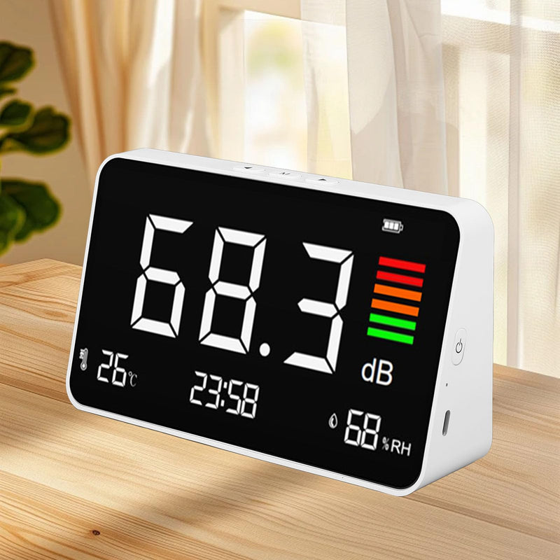 [Australia - AusPower] - Decibel Meter 30-130db Large Backlit LCD Screen Sound Level Meter for Home, Factory, and Office Noise Monitoring 