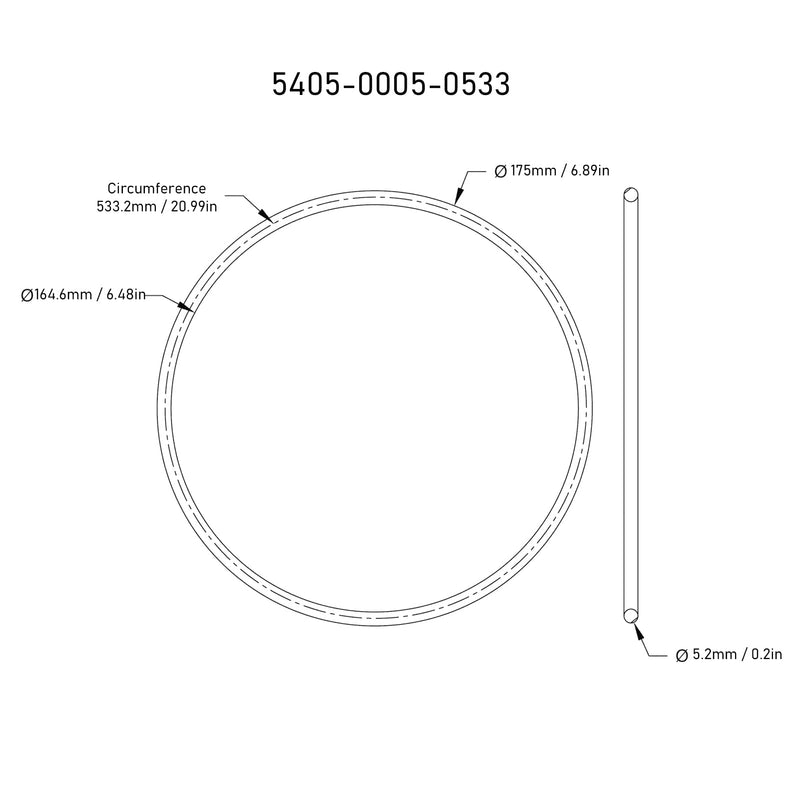 [Australia - AusPower] - YWBL-WH 5PCS Round Rubber Motor Belts 5mm Diameter Suitable for Industrial Mechanical Equipment (5405-0005-0533), Round Belt 5405-0005-0533 