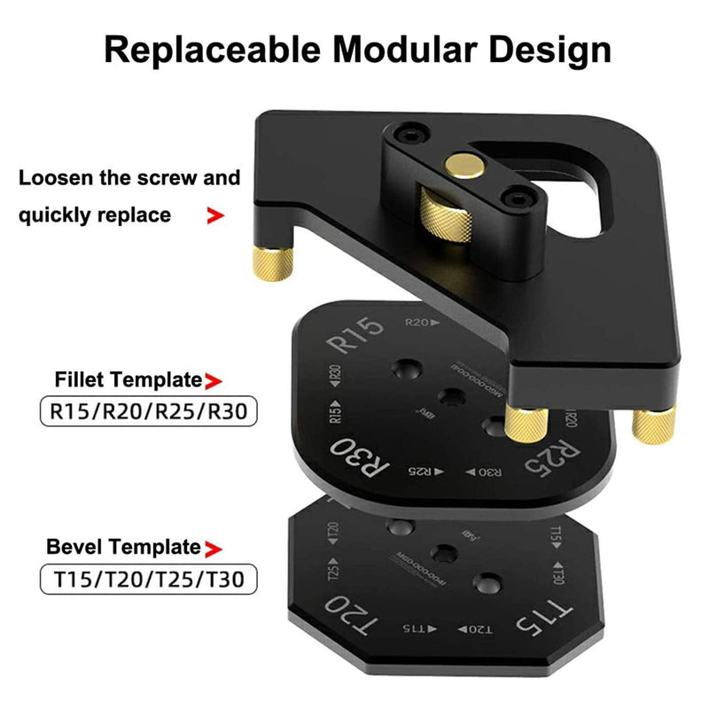 [Australia - AusPower] - 8 in 1 Router Templates, Aluminium Alloy, Radius Jig Router Templates, Radius Half Round Corner Radius Quick Jig Router Table Templates (R15/20/25/30+T15/20/25/30) 
