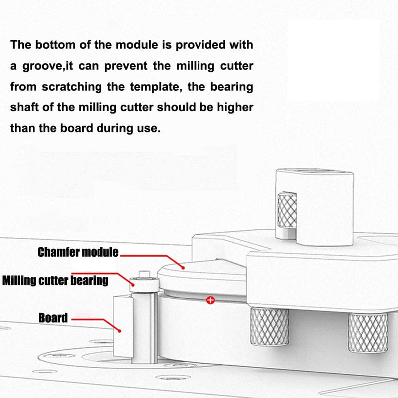 [Australia - AusPower] - 8 in 1 Router Templates, Aluminium Alloy, Radius Jig Router Templates, Radius Half Round Corner Radius Quick Jig Router Table Templates (R15/20/25/30+T15/20/25/30) 