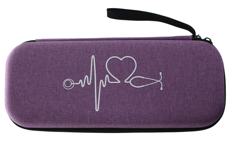[Australia - AusPower] - Stethoscope Case Only Carry Medical Bandage Shears EMT Trauma Scissors LED Penlight and 3M Littmann Classic III, Lightweight II S.E, MDF Acoustica Deluxe Stethoscopes (1, Grape) 