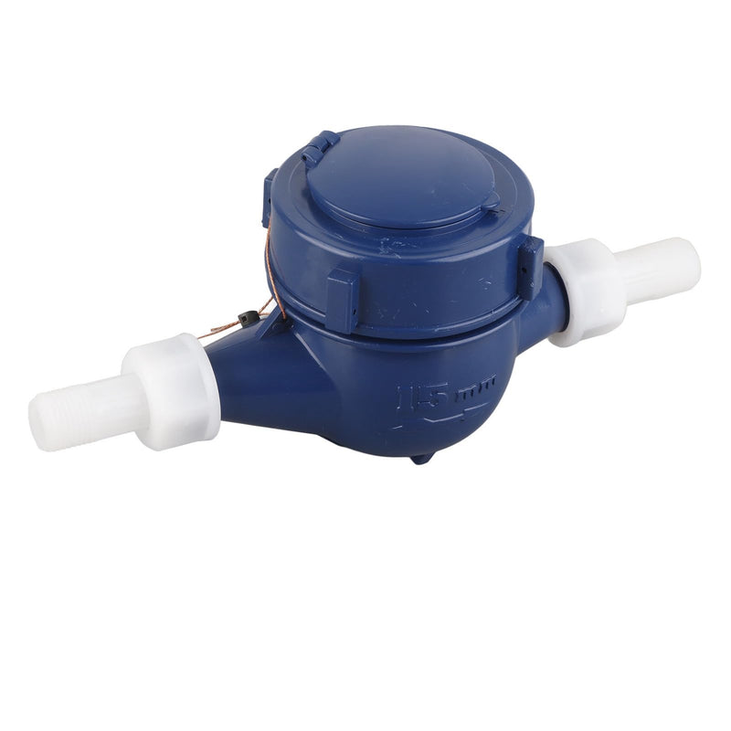 [Australia - AusPower] - Plastic Water Meter, DN15 Wet Cold Water Flow Measurement Tool, Garden Irrigation Monitoring Device with Clear Reading Interface, Single Pipe Wide Range Meter 