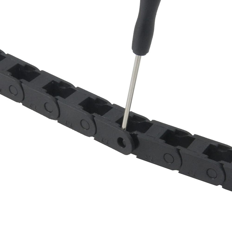 [Australia - AusPower] - Zeberoxyz 7x7mm Drag Chain Length 1Meter Close Type Black Plastic Flexible Cable Carrier R18 with flat wrench for 3D Printer and CNC Machines (7mmx7mm-Close) 7mmx7mm-Close 