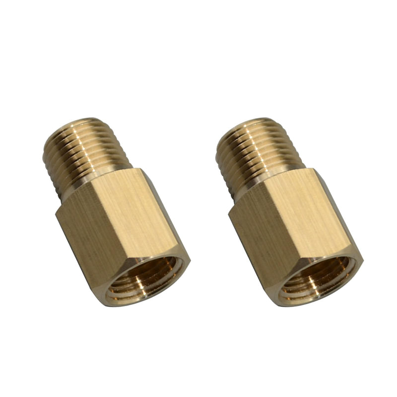 [Australia - AusPower] - 2PCS 1/8 BSPT Male to 1/8-27 NPT Female, Thread Adapter for Gauge 