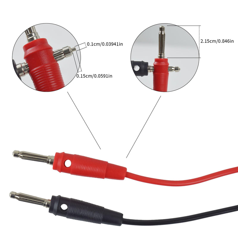 [Australia - AusPower] - ZIBOO ZB-KIT16 Oscilloscope Probes,BNC to Alligator Clips, Mini Test Clips, Dual BNC Coaxial Cable, Stackable Banana Plug, Plugged Banana Plug (6 Pack) 
