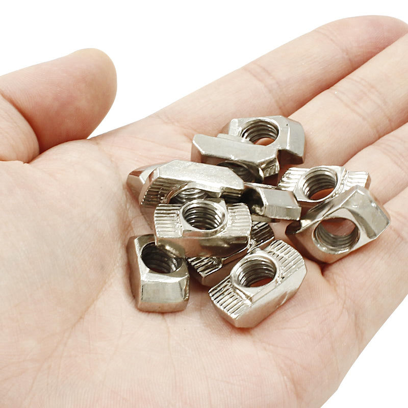 [Australia - AusPower] - 50Pcs 4040 Series T Nuts Carbon Steel,M8 T Slot Nut Hammer Head Fastener Nut Assortment for Aluminum Profile 50 40S-M8 