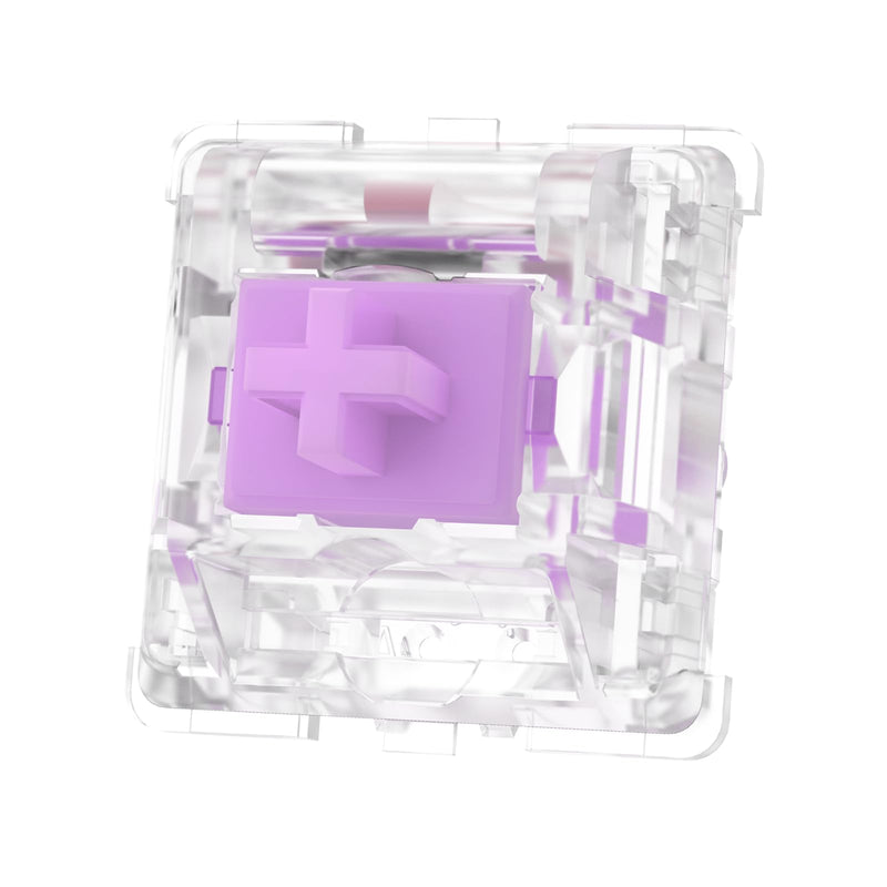 [Australia - AusPower] - ZugGear DUROCK Linear Switches L4 67g Creamy Purple Switch 5 Pins Pre-Lubed L Series Linear Mechanical Keyboard Switch (DUROCK L4 Clear, 20pcs) L4 Creamy Purple Clear 67g 