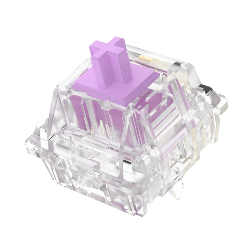[Australia - AusPower] - ZugGear DUROCK Linear Switches L4 67g Creamy Purple Switch 5 Pins Pre-Lubed L Series Linear Mechanical Keyboard Switch (DUROCK L4 Clear, 20pcs) L4 Creamy Purple Clear 67g 
