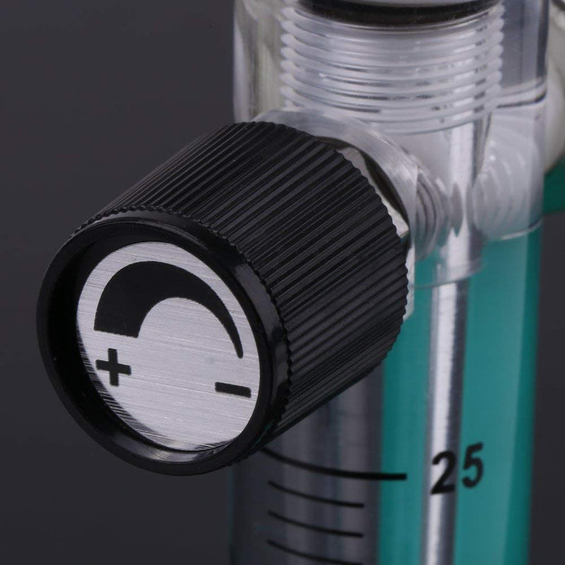 [Australia - AusPower] - Gas Flow Meter, Gas Flowmeter, Air Flow Meter 2.5-25 L/min and with Control Valve for Oxygen/Air/Gas/Methane/Phosgene/Butane, etc., Made of Acrylic + Plastic + Metal, ≤ 0.6 MPa, 0 ~ 60 °C 