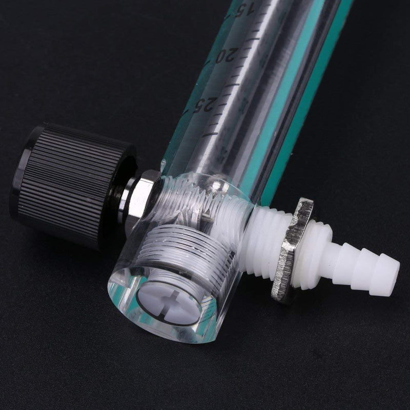 [Australia - AusPower] - Gas Flow Meter, Gas Flowmeter, Air Flow Meter 2.5-25 L/min and with Control Valve for Oxygen/Air/Gas/Methane/Phosgene/Butane, etc., Made of Acrylic + Plastic + Metal, ≤ 0.6 MPa, 0 ~ 60 °C 