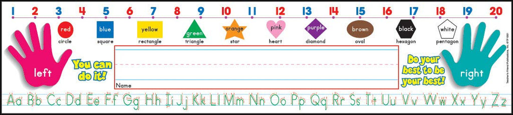 [Australia - AusPower] - Scholastic Super School Tool Standard Manuscript Name Plates Primary Grades (TF1551) 