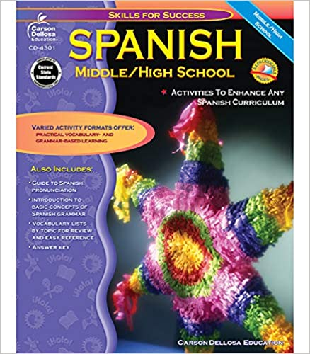 [Australia - AusPower] - Skills for Success Spanish Workbook Grades 6-12 , Middle School and High School Vocabulary Building, Grammar Practice for Homeschool or Classroom (128 pgs) 
