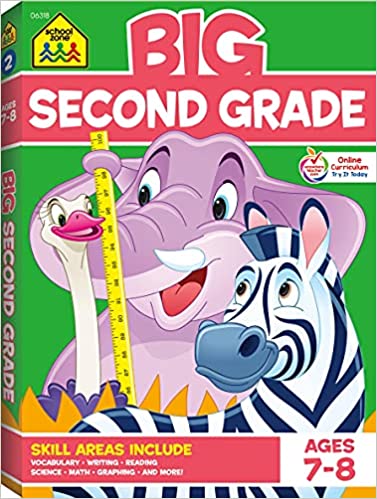 [Australia - AusPower] - School Zone - Big Second Grade Workbook - 320 Pages, Ages 7 to 8, 2nd Grade, Word Problems, Reading Comprehension, Phonics, Math, Science, and More (School Zone Big Workbook Series) 
