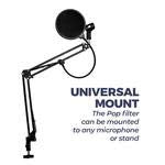 [Australia - AusPower] - Dragonpad USA Microphone Pop Filter, for Blue Yeti, Blue Snowball - Flexible Gooseneck Microphone Mount and Double Layer Sound Shield Guard Windscreen 