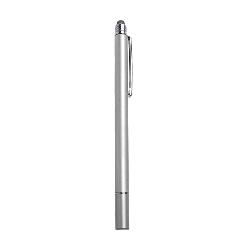 [Australia - AusPower] - Stylus Pen for Dell Inspiron 14 5000 2-in-1 (14 in) (Stylus Pen by BoxWave) - DualTip Capacitive Stylus, Fiber Tip Disc Tip Capacitive Stylus Pen - Metallic Silver 