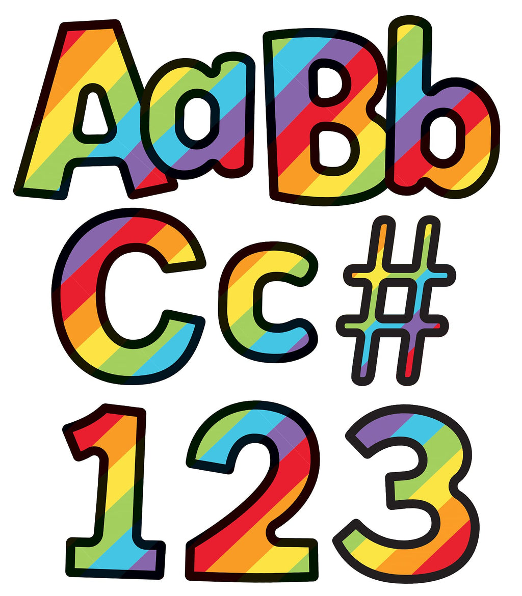 [Australia - AusPower] - Carson Dellosa Celebrate Learning Rainbow Stripe Combo Pack EZ Letters (130082) 4" Multi 