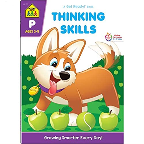 [Australia - AusPower] - School Zone - Thinking Skills Workbook - 64 Pages, Ages 3 to 5, Preschool to Kindergarten, Problem-Solving, Logic & Reasoning Puzzles, and More (School Zone Get Ready!™ Book Series) 
