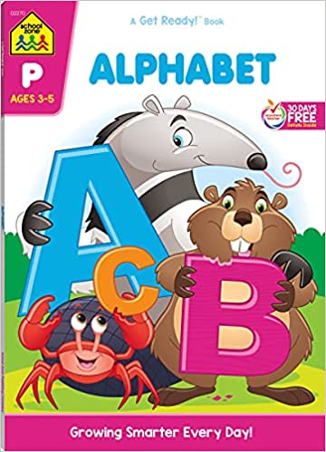 [Australia - AusPower] - School Zone - Alphabet Workbook - 64 Pages, Ages 3 to 5, Preschool, ABC's, Letters, Tracing, Alphabetical Order, and More (School Zone Get Ready!™ Book Series) 