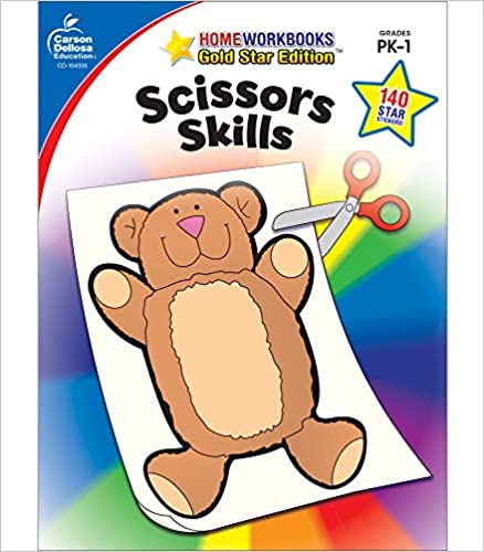 [Australia - AusPower] - Scissor Skills Activity Book for Kids Ages 3-5, Colorful Animals, Shapes, and Line Formation Cut and Paste Activities, Kids Craft Book With Incentive Chart and Stickers, PreK+ Paperback 