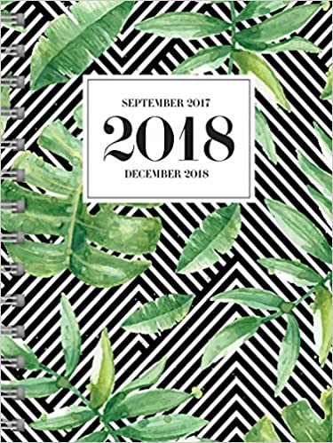 [Australia - AusPower] - TF Publishing 2018 Jungle Botanical Striped Daily Weekly Monthly Planner (18-9205) 