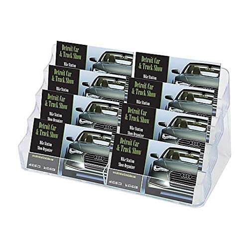 [Australia - AusPower] - 1InTheOffice Business Card Stand, Business Card Holders Display, 8 Pocket Multiple Business Card Display, 400 Card Capacity 