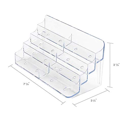 [Australia - AusPower] - 1InTheOffice Business Card Stand, Business Card Holders Display, 8 Pocket Multiple Business Card Display, 400 Card Capacity 