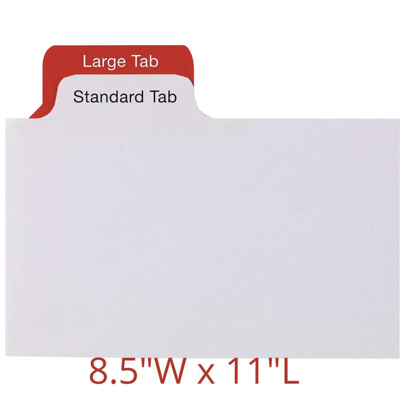 [Australia - AusPower] - 1InTheOffice 5 Binder Dividers, Paper Dividers with Tabs, 5-Tab Binder Dividers, Big Tab Write-On Blank Paper Dividers, 5-Tab, White, 4 Sets/Pack 