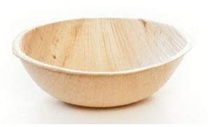[Australia - AusPower] - Charity Leaf Disposable Palm Leaf Like Bamboo Round Mini Bowl | All Natural and Biodegradable | Charcuterie Boards, BBQs, and Parties | Pack of 25 Bowls (3.5" inch & 2.5 Oz) 3.5 Inch 