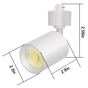 [Australia - AusPower] - VANoopee 10W Dimmable LED Track Lighting Heads H Type Track Light Replacement Fixtures Bright 3000K Warm White Ceiling Spotlight for Accent Task Art, Flicker Free CRI90+ 24Â° 800lm White, Pack of 1 