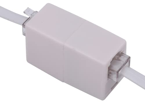 [Australia - AusPower] - RJ11 Coupler, Straight Telephone Inline Coupler RJ11 6P4C Inline Keystone Jack Female to Female Straight Telephone Cable Cord Extension Adapter White 3 Pack 