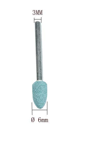 [Australia - AusPower] - Luo ke 20 Pcs Bullet Shape Rotary Mounted Stone Grinding Tool Silicon Carbide Grinding Stone Kit for Glass, Metal,Ceram Polishing 
