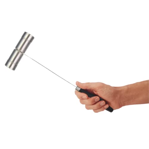 [Australia - AusPower] - Jim Beam Stainless Steel Salt and Pepper Shaker with Long, Soft Grip Handles, Large, Silver 