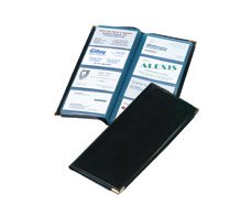 [Australia - AusPower] - Rolodex 67465 Rolodex 192-Card Capacity Vinyl Business Card Book, 32 Pgs, 11-3/4 x 7-1/4, BK 1 Black;silver 